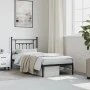 Estructura de cama con cabecero metal negro 90x200 cm de vidaXL, Camas y somieres - Ref: Foro24-353530, Precio: 71,32 €, Desc...