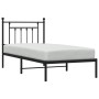 Bettgestell mit schwarzem Metallkopfteil 90x200 cm von vidaXL, Betten und Lattenroste - Ref: Foro24-353530, Preis: 69,84 €, R...