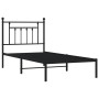 Bettgestell mit schwarzem Metallkopfteil 90x200 cm von vidaXL, Betten und Lattenroste - Ref: Foro24-353530, Preis: 69,84 €, R...