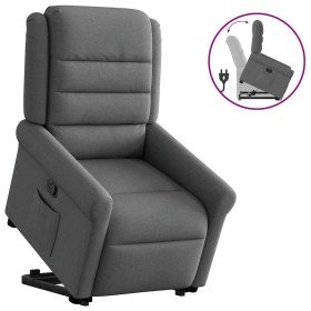 Sillón reclinable elevable de tela gris oscuro Sillón reclinable elevable de tela gris oscuro