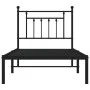 Estructura de cama con cabecero metal negro 90x200 cm de vidaXL, Camas y somieres - Ref: Foro24-353530, Precio: 71,32 €, Desc...