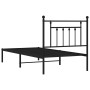 Bettgestell mit schwarzem Metallkopfteil 90x200 cm von vidaXL, Betten und Lattenroste - Ref: Foro24-353530, Preis: 69,84 €, R...