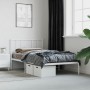 Estructura de cama de metal con cabecero blanco 75x190 cm de vidaXL, Camas y somieres - Ref: Foro24-352519, Precio: 57,25 €, ...