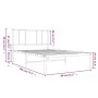 Metal bed frame with white headboard 75x190 cm by vidaXL, Beds and slatted bases - Ref: Foro24-352519, Price: 56,45 €, Discou...