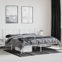 Bettgestell aus Metall mit weißem Kopfteil 180x200 cm von vidaXL, Betten und Lattenroste - Ref: Foro24-352533, Preis: 105,32 ...