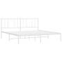 Bettgestell aus Metall mit weißem Kopfteil 180x200 cm von vidaXL, Betten und Lattenroste - Ref: Foro24-352533, Preis: 105,32 ...