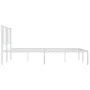 Metal bed frame with white headboard 180x200 cm by vidaXL, Beds and slatted bases - Ref: Foro24-352533, Price: 103,41 €, Disc...