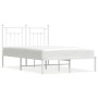 Bettgestell aus Metall mit weißem Kopfteil 120x190 cm von vidaXL, Betten und Lattenroste - Ref: Foro24-353583, Preis: 107,05 ...