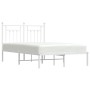 Bettgestell aus Metall mit weißem Kopfteil 120x190 cm von vidaXL, Betten und Lattenroste - Ref: Foro24-353583, Preis: 107,05 ...