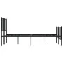 Black metal headboard and footboard bed frame 140x200 cm by vidaXL, Beds and slatted bases - Ref: Foro24-352499, Price: 99,20...