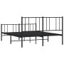 Estructura de cama cabecero y estribo metal negro 140x200 cm de vidaXL, Camas y somieres - Ref: Foro24-352499, Precio: 95,93 ...