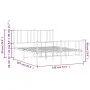 Black metal headboard and footboard bed frame 140x200 cm by vidaXL, Beds and slatted bases - Ref: Foro24-352499, Price: 99,20...