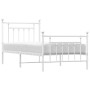 Metallbettgestell mit Kopf- und Fußteil weiß 90x190 cm von vidaXL, Betten und Lattenroste - Ref: Foro24-353596, Preis: 90,25 ...