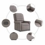 Sillón reclinable elevable tela gris taupe