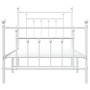 Metallbettgestell mit Kopf- und Fußteil weiß 90x190 cm von vidaXL, Betten und Lattenroste - Ref: Foro24-353596, Preis: 90,25 ...
