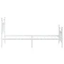 Metal bed frame with headboard and footboard white 90x190 cm by vidaXL, Beds and slatted bases - Ref: Foro24-353596, Price: 8...