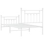 Metallbettgestell mit Kopf- und Fußteil weiß 90x190 cm von vidaXL, Betten und Lattenroste - Ref: Foro24-353596, Preis: 90,25 ...
