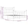 Metal bed frame with headboard and footboard white 90x190 cm by vidaXL, Beds and slatted bases - Ref: Foro24-353596, Price: 8...