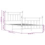 Metallbettgestell mit Kopf- und Fußteil weiß 90x190 cm von vidaXL, Betten und Lattenroste - Ref: Foro24-353596, Preis: 90,25 ...