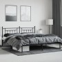 Bed frame with black metal headboard 193x203 cm by vidaXL, Beds and slatted bases - Ref: Foro24-353543, Price: 108,20 €, Disc...