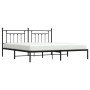 Bed frame with black metal headboard 193x203 cm by vidaXL, Beds and slatted bases - Ref: Foro24-353543, Price: 108,20 €, Disc...