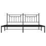 Bettgestell mit schwarzem Metallkopfteil 193x203 cm von vidaXL, Betten und Lattenroste - Ref: Foro24-353543, Preis: 108,20 €,...