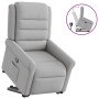 Sillón reclinable elevable de tela gris nube en Sillones | Comprar online en Foro24
