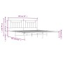 Bed frame with black metal headboard 193x203 cm by vidaXL, Beds and slatted bases - Ref: Foro24-353543, Price: 108,20 €, Disc...