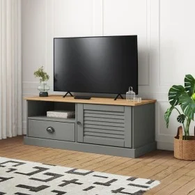 VIGO Massivholz Kiefernholz TV-Möbel grau 106x40x40 cm von vidaXL, TV-Möbel - Ref: Foro24-353177, Preis: 80,91 €, Rabatt: %