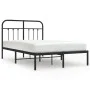 Bettgestell mit schwarzem Metallkopfteil 120x190 cm von vidaXL, Betten und Lattenroste - Ref: Foro24-352575, Preis: 107,06 €,...