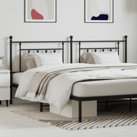 Kopfteil aus schwarzem Metall, 193 cm von vidaXL, Kopf- und Fußteile - Ref: Foro24-353574, Preis: 47,82 €, Rabatt: %