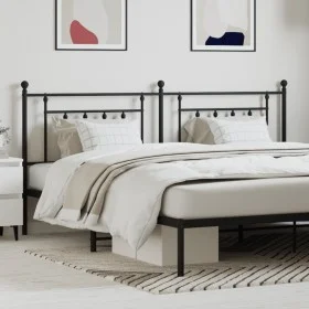 Kopfteil aus schwarzem Metall, 193 cm von vidaXL, Kopf- und Fußteile - Ref: Foro24-353574, Preis: 47,00 €, Rabatt: %