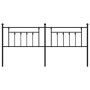 Black metal headboard 193 cm by vidaXL, Headboards and footboards - Ref: Foro24-353574, Price: 47,82 €, Discount: %