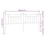 Black metal headboard 193 cm by vidaXL, Headboards and footboards - Ref: Foro24-353574, Price: 47,82 €, Discount: %