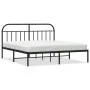 Estructura de cama con cabecero metal negro 160x200 cm de vidaXL, Camas y somieres - Ref: Foro24-353638, Precio: 148,98 €, De...