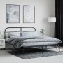 Bed frame with black metal headboard 160x200 cm by vidaXL, Beds and slatted bases - Ref: Foro24-353638, Price: 152,12 €, Disc...
