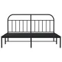Estructura de cama con cabecero metal negro 160x200 cm de vidaXL, Camas y somieres - Ref: Foro24-353638, Precio: 148,98 €, De...