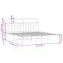 Estructura de cama con cabecero metal negro 160x200 cm de vidaXL, Camas y somieres - Ref: Foro24-353638, Precio: 148,98 €, De...