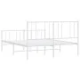 Metal bed frame with headboard and white footboard 120x200 cm by vidaXL, Beds and slatted bases - Ref: Foro24-352545, Price: ...