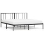 Bed frame with black metal headboard 183x213 cm by vidaXL, Beds and slatted bases - Ref: Foro24-352485, Price: 115,08 €, Disc...