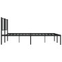 Bed frame with black metal headboard 183x213 cm by vidaXL, Beds and slatted bases - Ref: Foro24-352485, Price: 115,08 €, Disc...