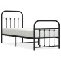 Bettgestell mit Kopfteil und Fußteil aus schwarzem Metall 75x190 cm von vidaXL, Betten und Lattenroste - Ref: Foro24-352586, ...