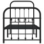 Bettgestell mit Kopfteil und Fußteil aus schwarzem Metall 75x190 cm von vidaXL, Betten und Lattenroste - Ref: Foro24-352586, ...