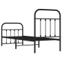 Bettgestell mit Kopfteil und Fußteil aus schwarzem Metall 75x190 cm von vidaXL, Betten und Lattenroste - Ref: Foro24-352586, ...