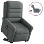 Sillón eléctrico reclinable elevable de tela gris oscuro en Sillones | Comprar online en Foro24