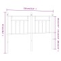 Kopfteil aus weißem Metall, 150 cm von vidaXL, Kopf- und Fußteile - Ref: Foro24-353620, Preis: 50,38 €, Rabatt: %