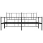 Estructura de cama cabecero y estribo metal negro 183x213cm de vidaXL, Camas y somieres - Ref: Foro24-352503, Precio: 116,28 ...