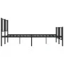 Estructura de cama cabecero y estribo metal negro 183x213cm de vidaXL, Camas y somieres - Ref: Foro24-352503, Precio: 116,28 ...