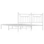 Estructura de cama con cabecero metal blanca 160x200 cm de vidaXL, Camas y somieres - Ref: Foro24-353589, Precio: 124,93 €, D...