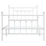 White metal bed frame with headboard and footboard 100x190 cm by vidaXL, Beds and slatted bases - Ref: Foro24-353598, Price: ...